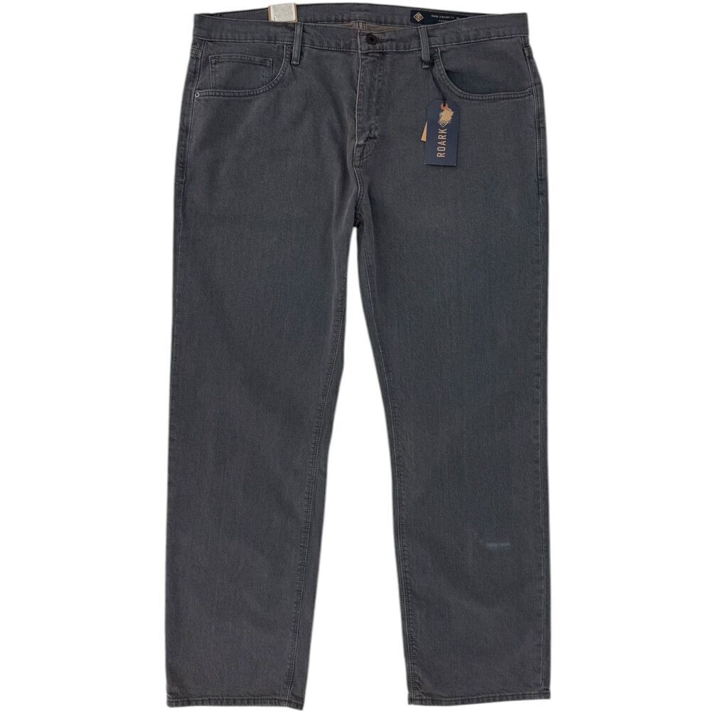 NEW Roark Men's HWY 128 Straight Fit Cotton Hemp Denim Jeans Gray 40x32